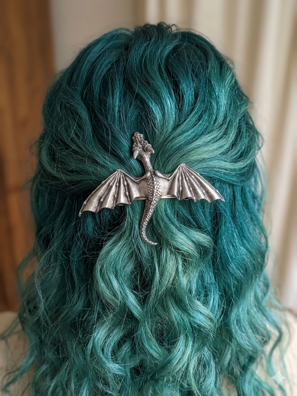 NEW Silver Dragon Hair Clip (0031)